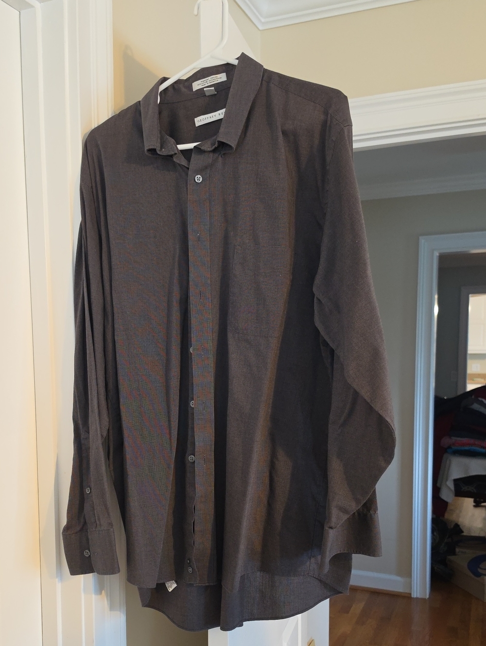 Geoffrey Beene Men's Long-Sleeve Button-Up Shirt - Dark Brown